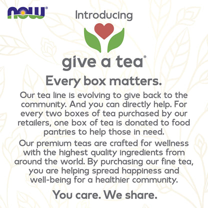 NOW Give a Tea®, Heavenly Hip Hibiscus™, Herbal Punch Tea, Everyday Wellness with the Refreshing Punch of Hibiscus Flowers, Caffeine Free, 24 Tea Bags