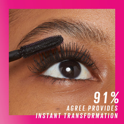 Maybelline Lash Sensational Firework Washable Mascara, Lengthening & Volumizing Mascara for up to 24HR wear, Brownish Black, 1 Count