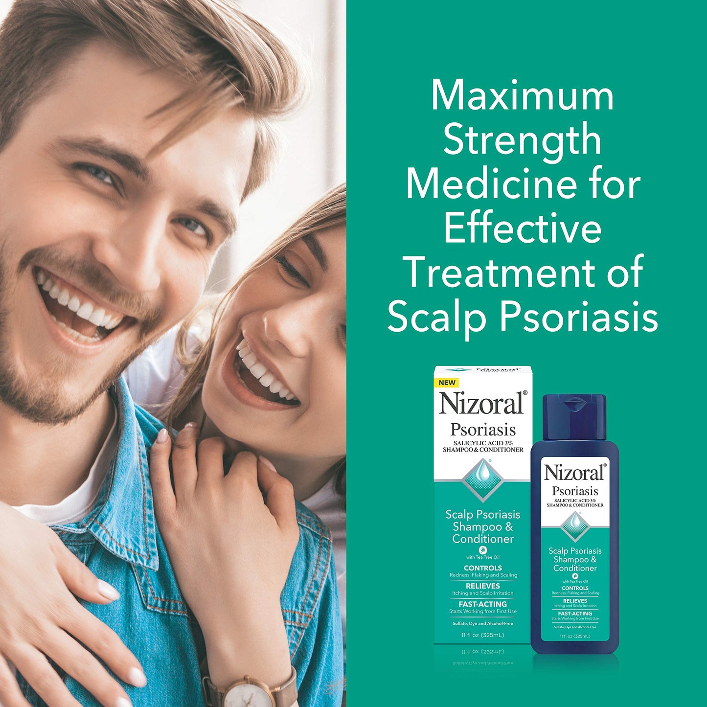 Nizoral Psoriasis Shampoo & Conditioner, 11 Oz, Gentle Scalp Treatment