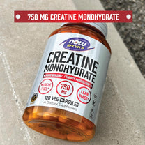NOW Foods Sports Nutrition, Creatine Monohydrate 750 mg, Mass Building*/Energy Production*, 120 Veg Capsules
