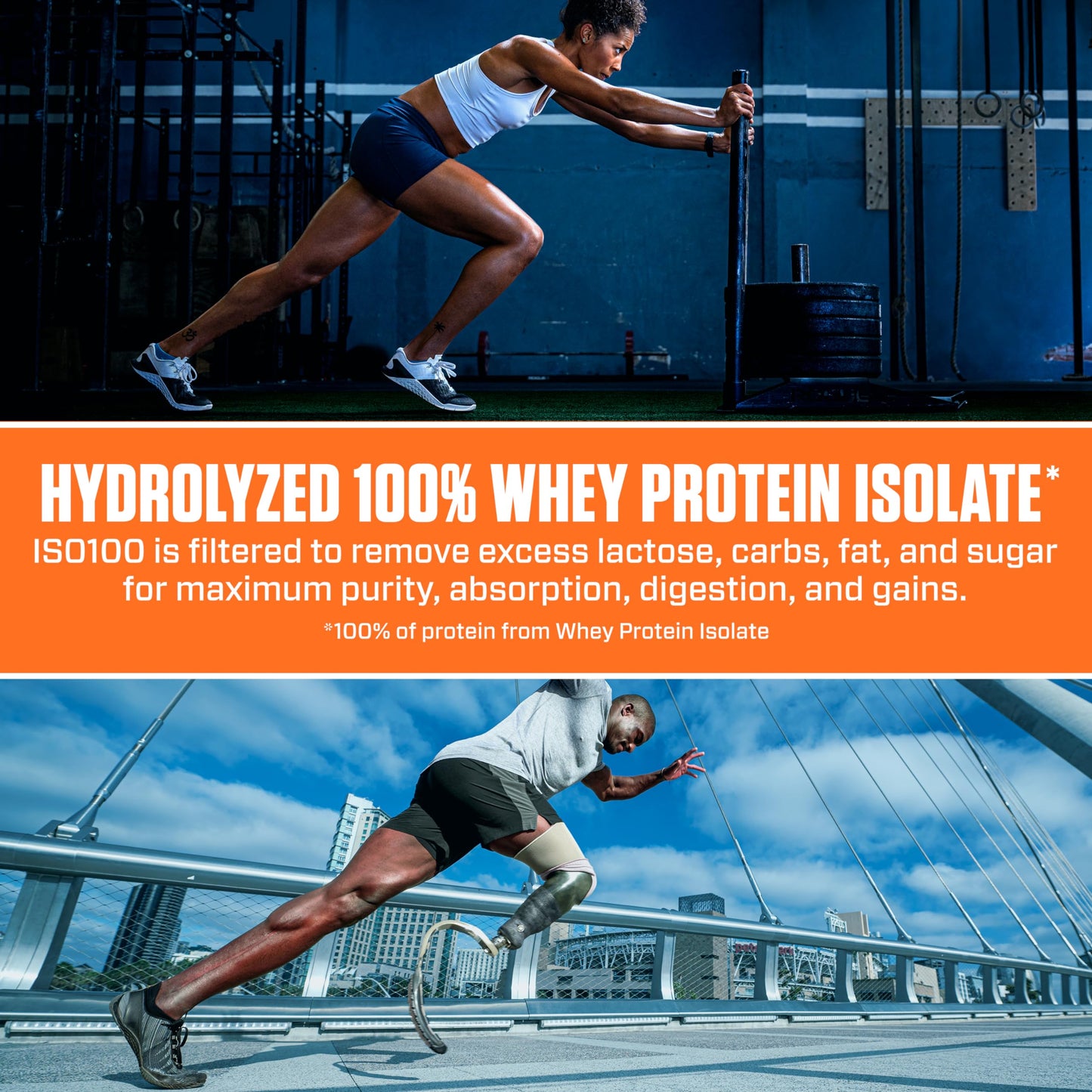 Dymatize ISO100 Protein Powder, 100% Whey Isolate, Dunkin' Glazed Donut