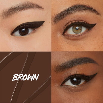 Maybelline Eyestudio Master Precise All Day Waterproof Liquid Eyeliner Makeup, Forest Brown, 1 Count (Packaging May Vary)