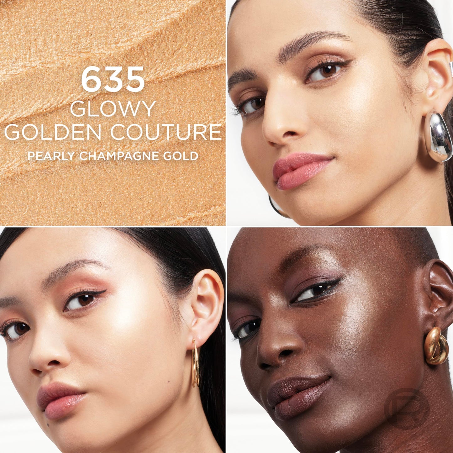 L'Oreal Paris True Match Lumi Le Glow Highlighter Stick, Luminous, Satin, Glowy Highlighter for Face and Body, 635 Golden Couture, 0.17 Oz