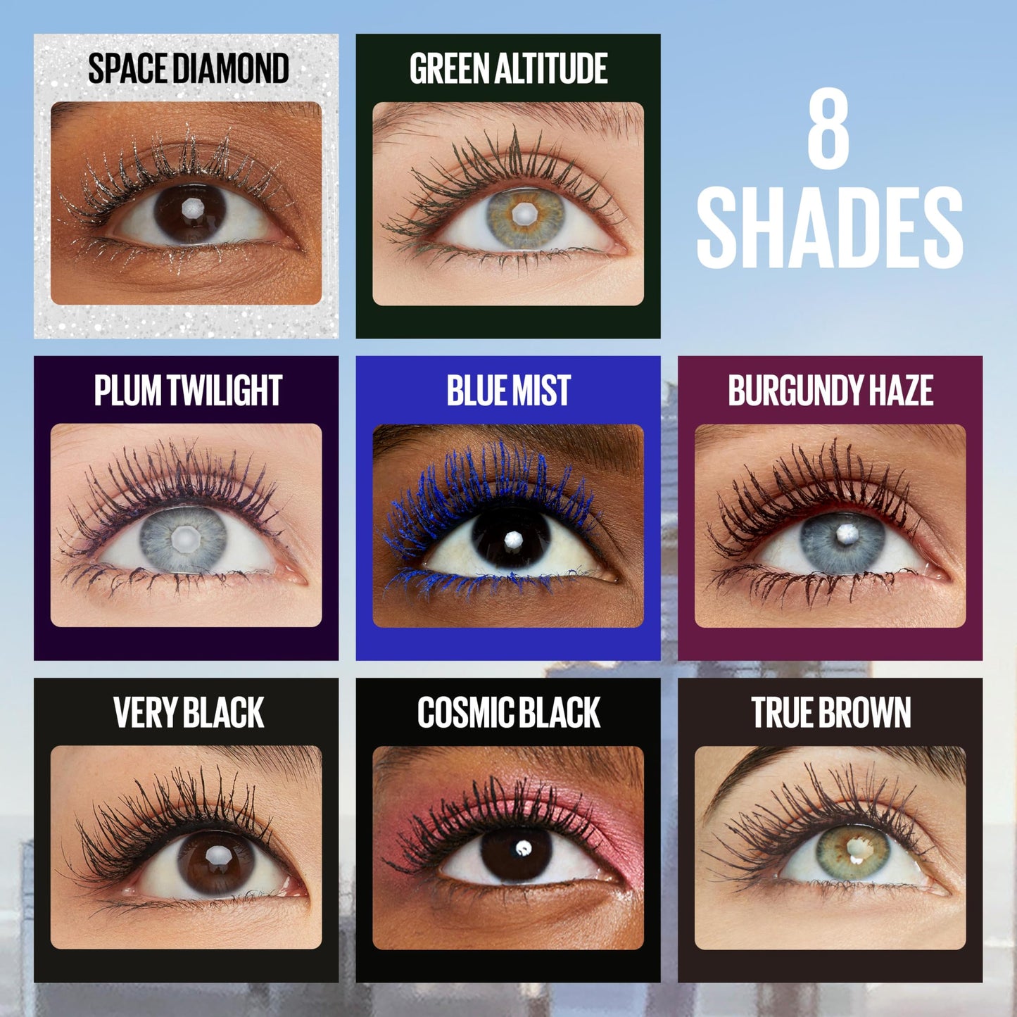 Maybelline Lash Sensational Sky High Washable Mascara Makeup, Volumizing, Lengthening, Defining, Curling, Multiplying, Buildable Formula, Blackest Black, 1 Count