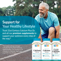 21st Century Calcium 1200mg Plus D3 Liquid-Filled Softgels, 90 Count