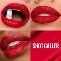 Maybelline Super Stay Matte Ink Liquid Lipstick Makeup, Long Lasting High Impact Color, Up to 16H Wear, Shot Caller, Bright Pinky Red, 1 Count, Packaging May Vary