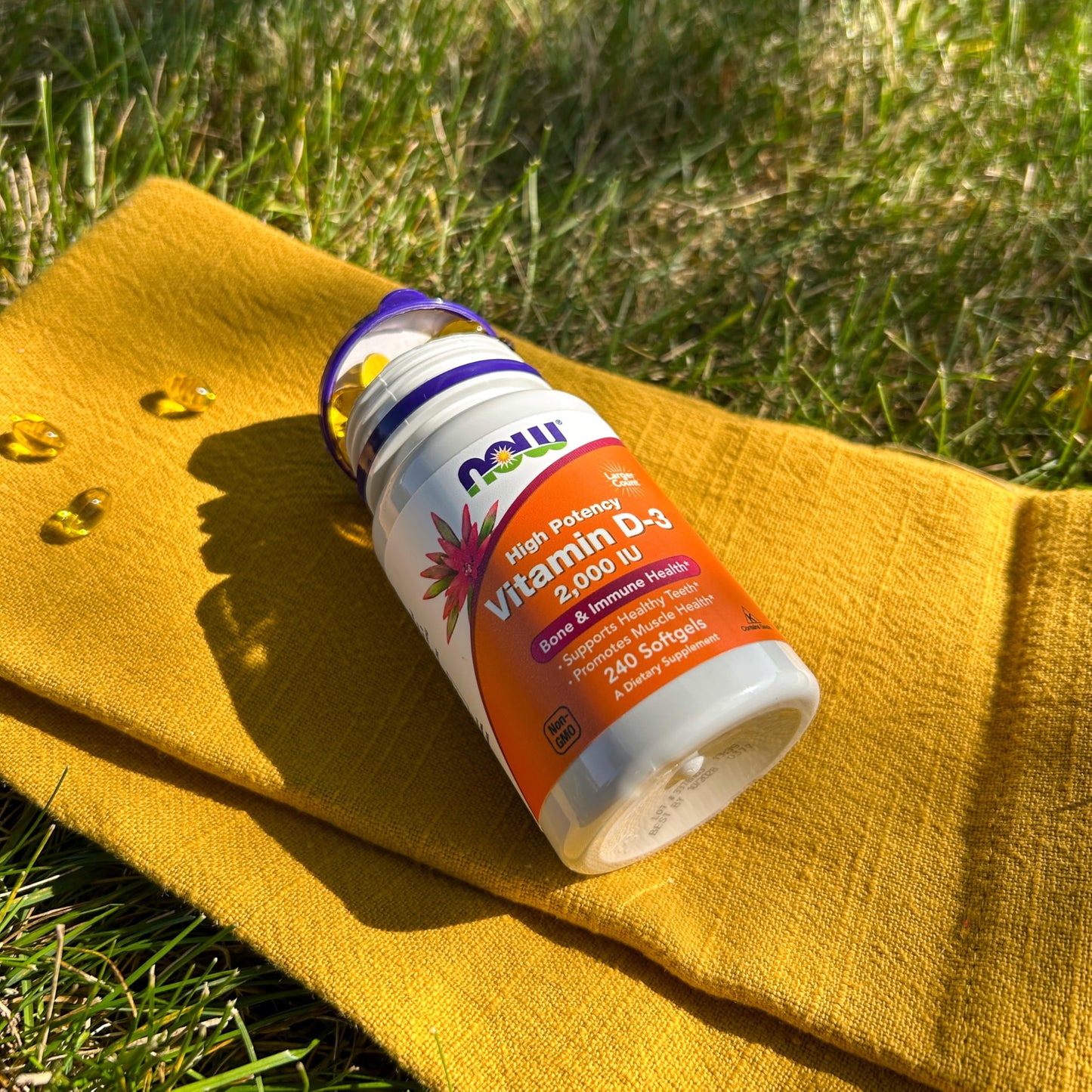 NOW Foods Supplements, Vitamin D-3 2,000 IU, High Potency, Structural Support*, 240 Softgels