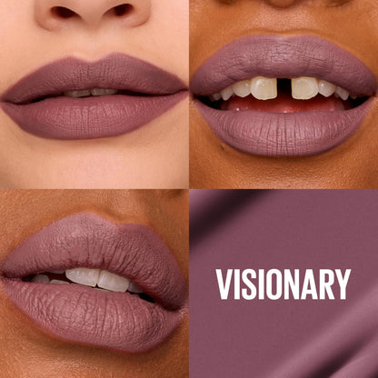 Maybelline Super Stay Matte Ink Liquid Lipstick Makeup, Long Lasting High Impact Color, Up to 16H Wear, Visionary, Taupe Purple, 1 Count, Packaging May Vary