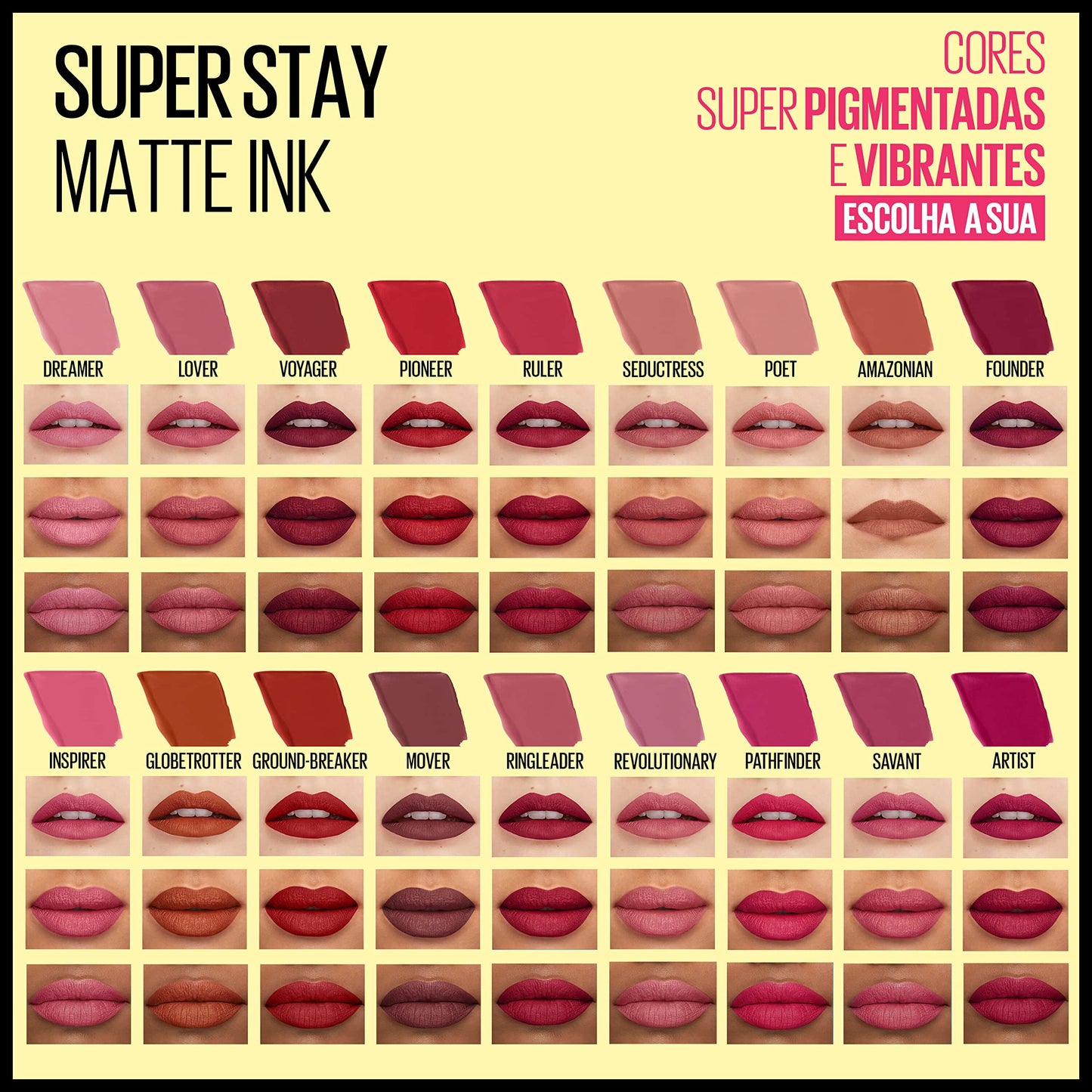 Maybelline Super Stay Matte Ink Liquid Lipstick Makeup, Long Lasting High Impact Color, Up to 16H Wear, Founder, Cranberry Red, 1 Count, Packaging May Vary