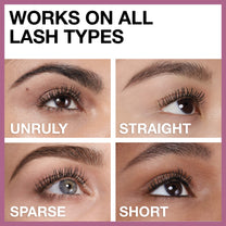 Maybelline Lash Sensational Waterproof Mascara, Lengthening and Volumizing for a Full Fan Effect,Very Black, 1 Count