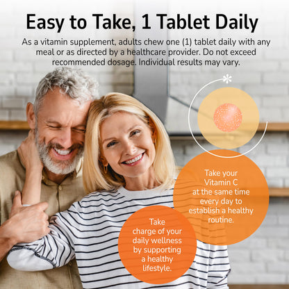 21st Century Vitamin C 500mg Chewable, Orange, Immune Support, 110ct