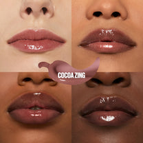 MAYBELLINE Lifter Gloss Lifter Plump, Plumping Lip Gloss with Chili Pepper and 5% Maxi-Lip, Cocoa Zing, Sheer Cool Brown, 1 Count