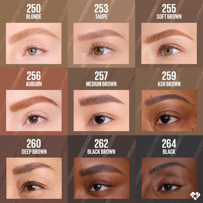 Maybelline Express Brow Ultra Slim Eyebrow Makeup, Brow Pencil with Precision Tip and Spoolie for Defined Eyebrows, Ash Brown (Packaging May Vary)