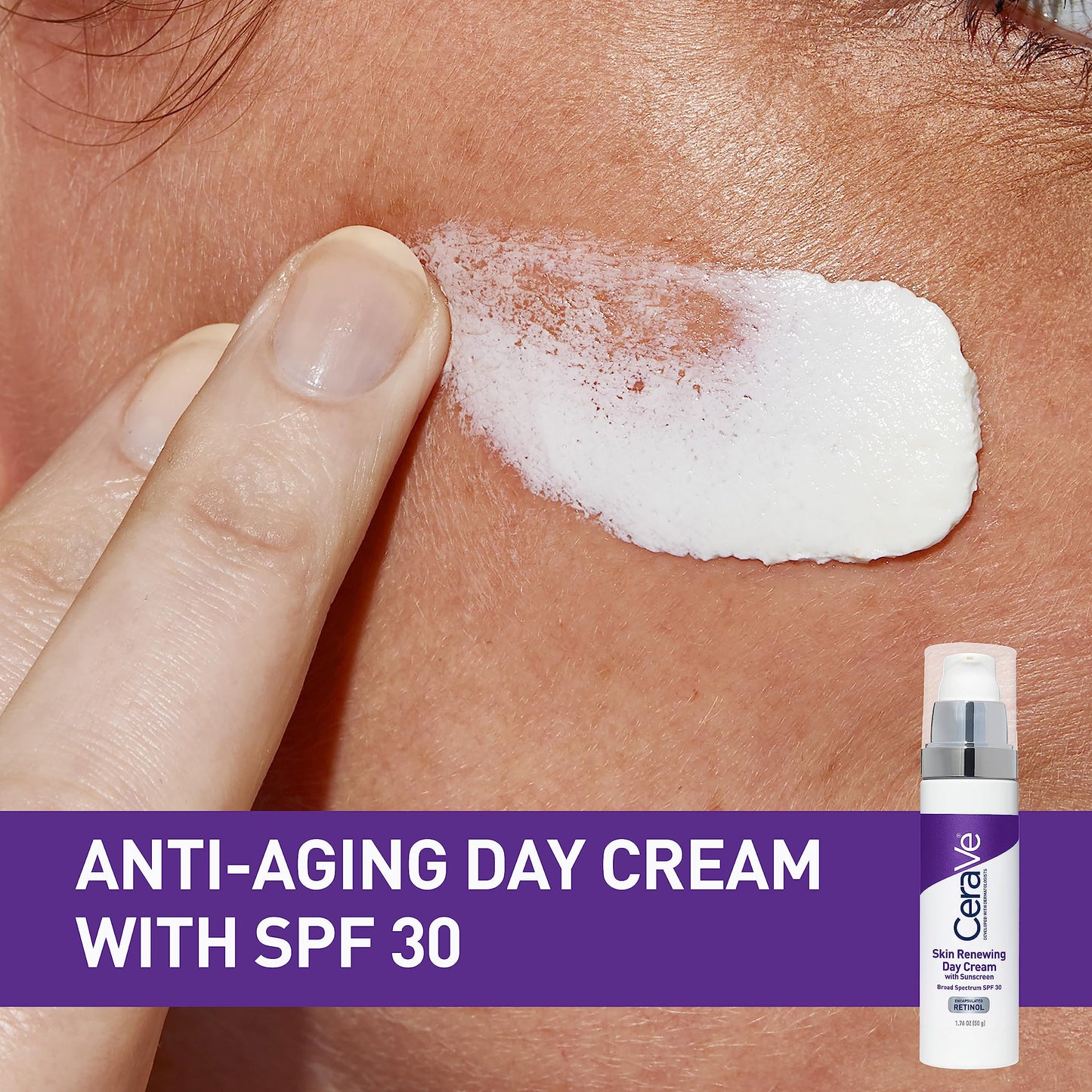 CeraVe Day Cream, Anti-Aging Retinol Face Moisturizer with SPF 30, 1.76oz