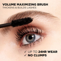 L’Oreal Paris Original Voluminous Mascara, Building Mascara Volume and Length Formula, Washable, Carbon Black, 0.26 Fl Oz., 2 Count