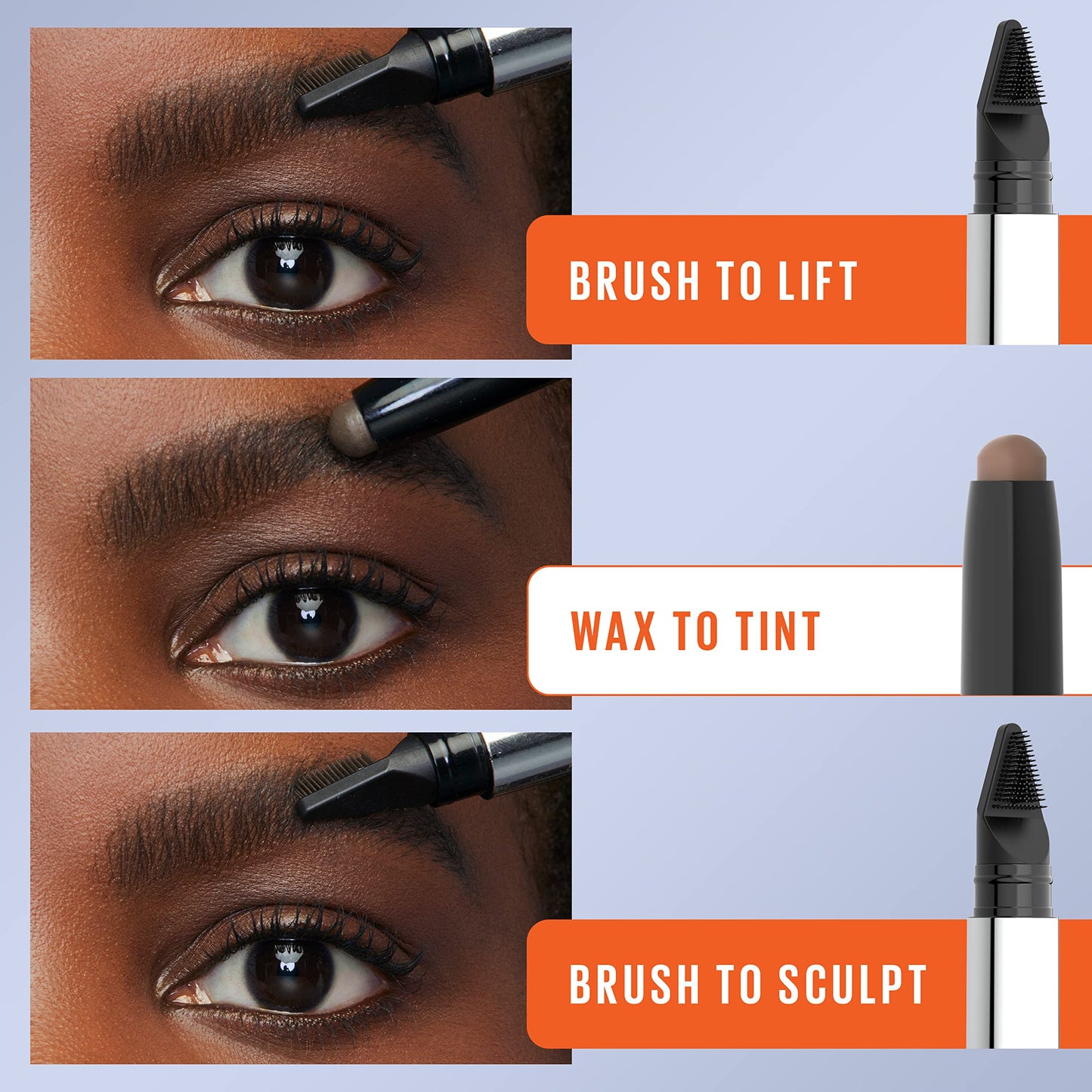 Maybelline TattooStudio Brow Lift Stick Makeup with Tinted Wax Conditioning Complex, Deep Brown, 1 Count
