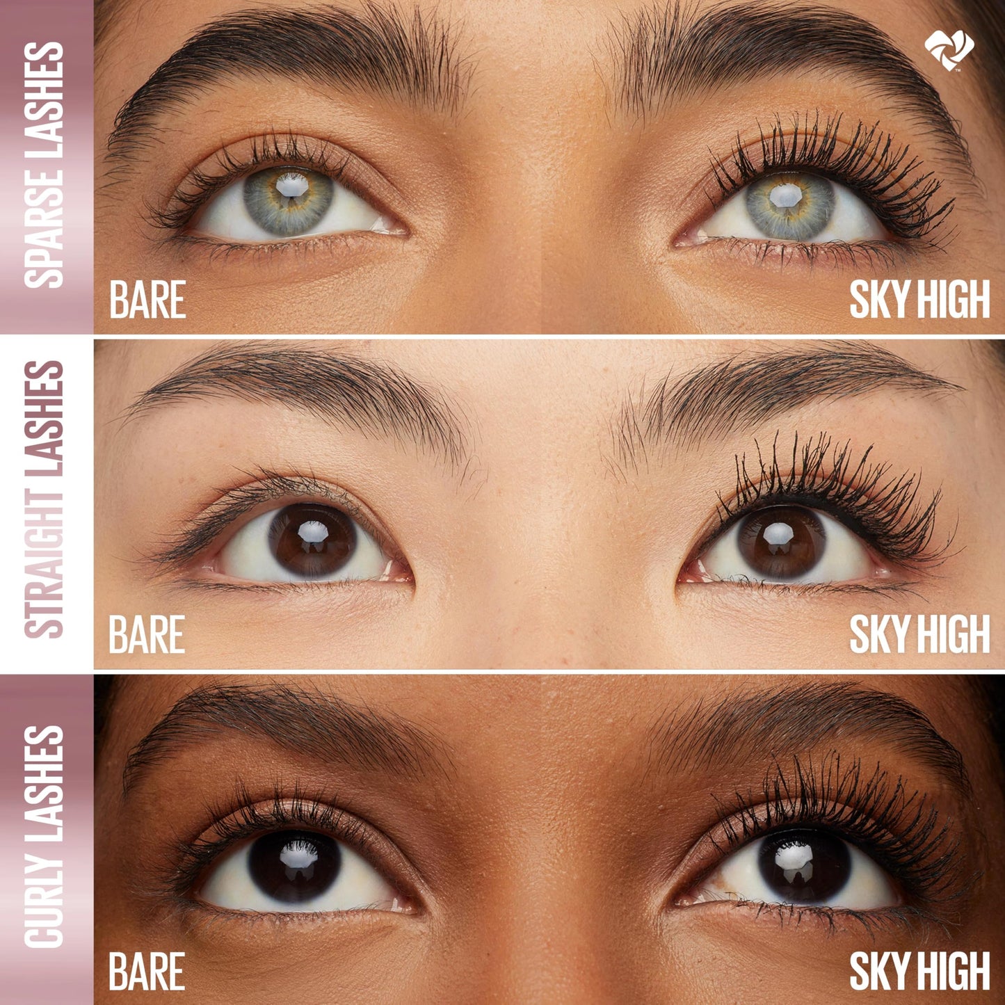 Maybelline Lash Sensational Sky High Washable Mascara Makeup, Volumizing, Lengthening, Defining, Curling, Multiplying, Buildable Formula, Cosmic Black, 1 Count