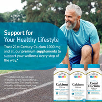 21st Century Calcium 1000mg Plus D3 Tablets, Bone Health, 90 Count