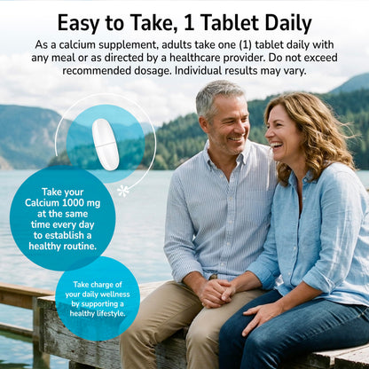 21st Century Calcium 1000mg Plus D3 Tablets, Bone Health, 90 Count