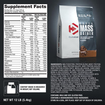Dymatize Super Mass Gainer Protein Powder, Rich Chocolate, 52g Protein, 1g Creatine, 1280 Calories, 10.7g BCAAs, 245g Carbs, Contains Whey Protein Powder, Isolate, and Casein (16 Servings)