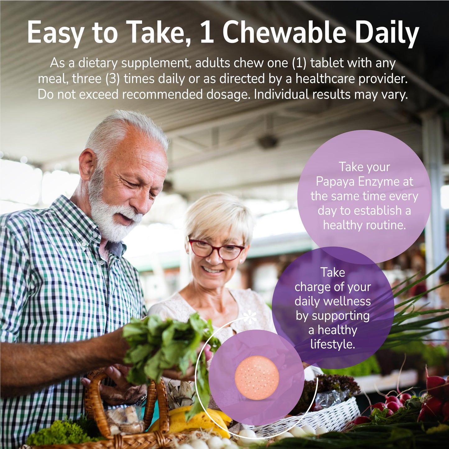 21st Century Papaya Enzyme Chewables for Digestion, Tropical, 100 Count