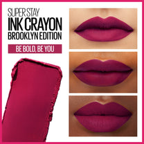 Maybelline Super Stay Ink Crayon Matte Longwear Lipstick Makeup, 120 Be Bold, Be You, 0.04 oz