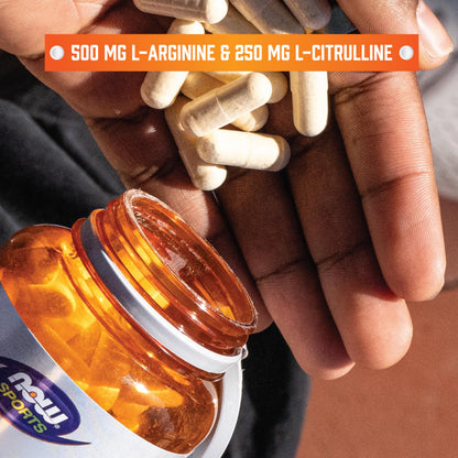 NOW Sports, Arginine & Citrulline 500 mg/ 250 mg, Amino Acids, 120 Veg Caps