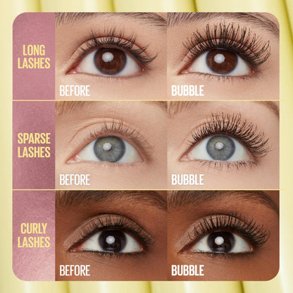 Maybelline The Colossal Bubble Washable Mascara, Buildable Mascara Volume and Length Formula for Bold, Separated Lashes, Very Black, 1 Count