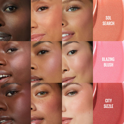 Maybelline Sunkisser Multi-Use Liquid Blush and Bronzer, Blendable, Longwear, Glowy Make Up, Blazing Blush, 1 Count