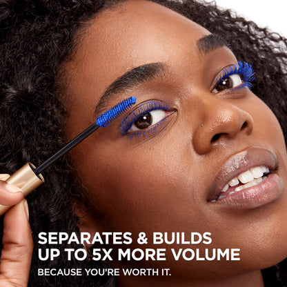 L’Oreal Paris Original Voluminous Mascara, Building Mascara Volume and Length Formula, Washable, Cobalt, 0.26 Fl Oz., 1 Count
