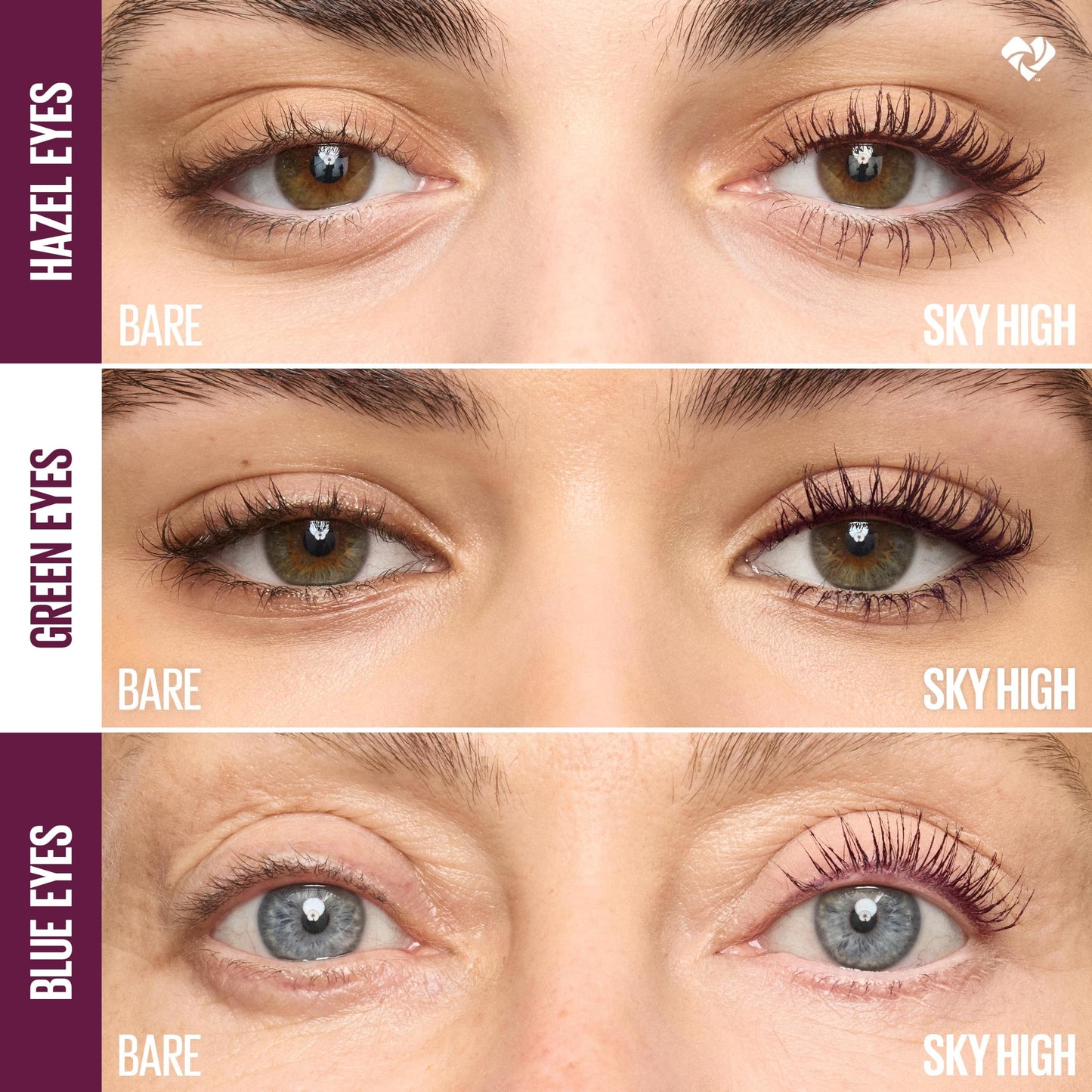 Maybelline Lash Sensational Sky High Mascara Makeup, Volumizing, Lengthening, Defining, Curling, Multiplying, Buildable, Washable Formula, Burgundy Haze, 1 Count