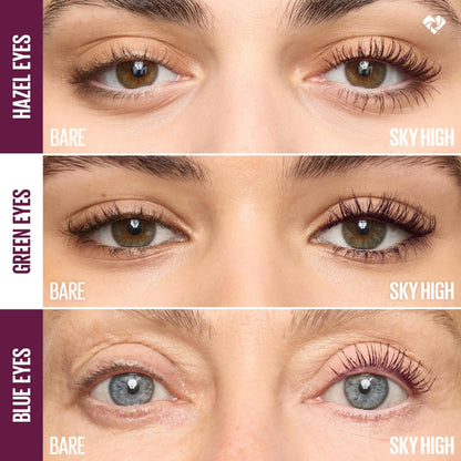 Maybelline Lash Sensational Sky High Mascara Makeup, Volumizing, Lengthening, Defining, Curling, Multiplying, Buildable, Washable Formula, Burgundy Haze, 1 Count