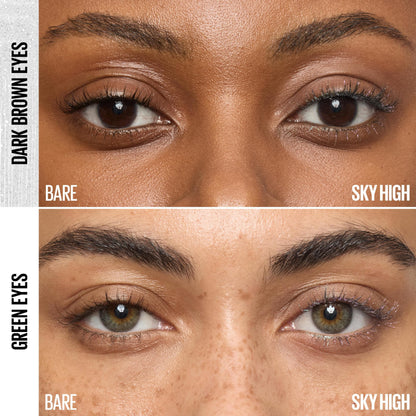 Maybelline Lash Sensational Sky High Glitter Mascara, Diamond Effect Eye Makeup for Lashes and Brows, Washable, Space Diamond, 1 Count