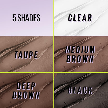 Maybelline Super Lock Brow Glue Eyebrow Gel, Lightweight and Waterproof Tinted Brow Gel For Up To 24HR Hold, Deep Brown, 1 Count