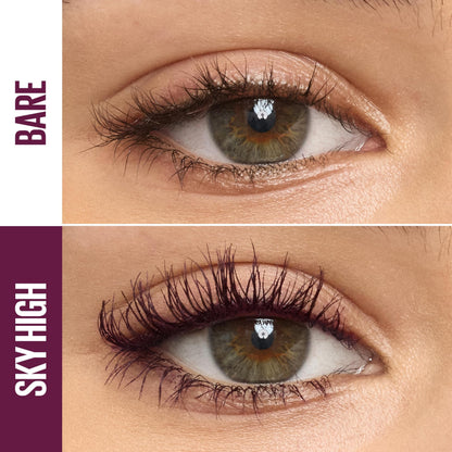 Maybelline Lash Sensational Sky High Mascara Makeup, Volumizing, Lengthening, Defining, Curling, Multiplying, Buildable, Washable Formula, Burgundy Haze, 1 Count