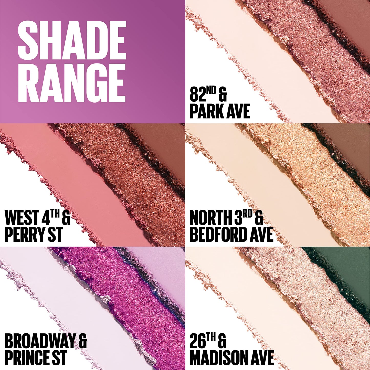 Maybelline New York Shadow Blocks Shadow Blocks Eyeshadow Palette, Stacked Eye Shadow Trio, Broadway & Prince St, 0.08 oz