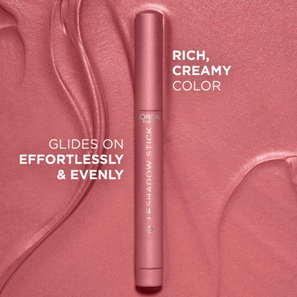 L'Oreal Paris Makeup Le Shadow Stick Eyeshadow, Blendable, Smudge-Resistant, Cream Eyeshadow, Cloudy Rose, 0.05 Oz