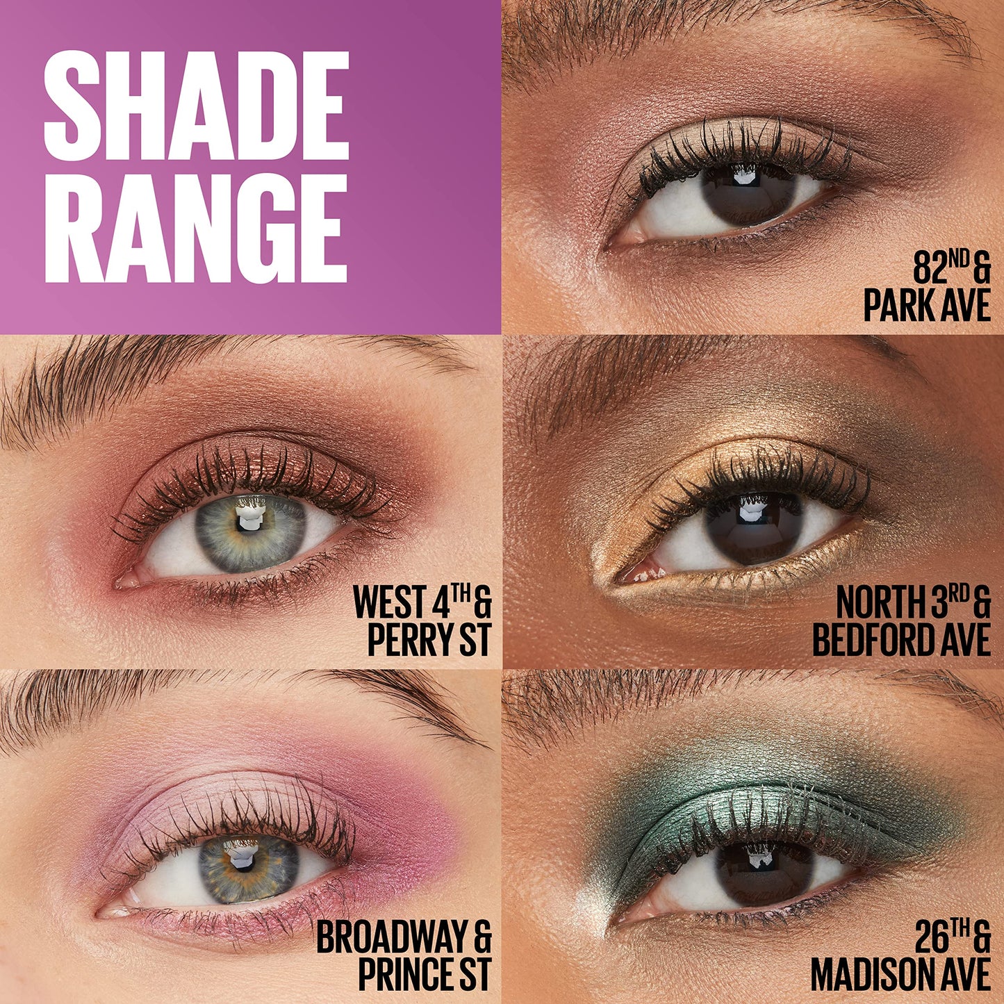 Maybelline New York Shadow Blocks Shadow Blocks Eyeshadow Palette, Stacked Eye Shadow Trio, West 4th & Perry St, 0.08 oz